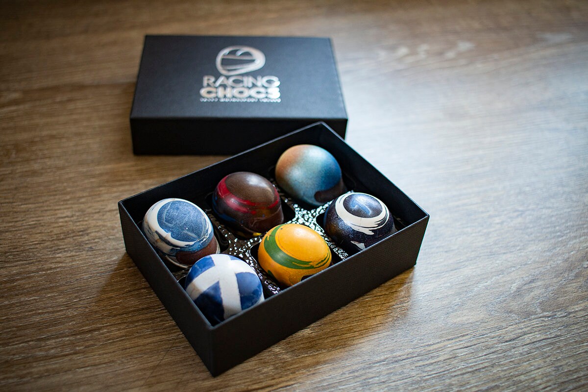 6pc Chocolate Racing Helmet Selection Box The Perfect Gift Etsy