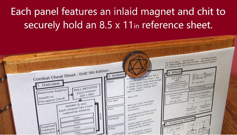 Premium Wooden Dungeon Master Screen – Handcrafted Wood DM / GM Shield ...
