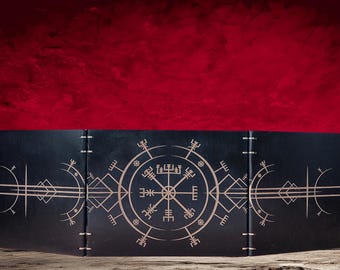 Wood Dungeon Master Screen with Nordic Compass, 3-Panel RPG