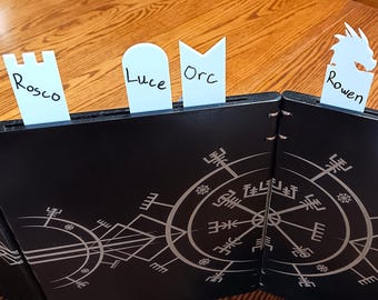 Segnalibri di iniziativa in acrilico cancellabili a secco (Dungeons and Dragons, TTRPG)