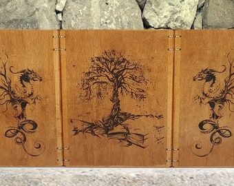 Wooden Maple DM Screen (D&D GM game master with initiative tracker Guardians of Wisdom)