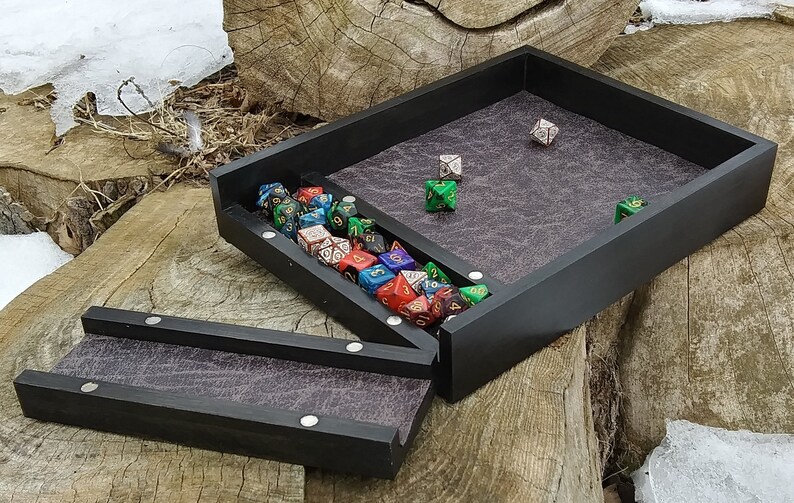Deluxe Dice Tray and Storage Box With Lid Oak dnd Game Gift Etsy Canada