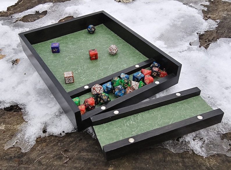 Deluxe Dice Tray and Storage Box with Lid Oak DnD game gift Etsy