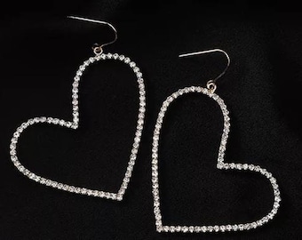 buy 2,get 1 free CHOOSE COLOR-Set of 16 small hearts rhinestone iron on bling