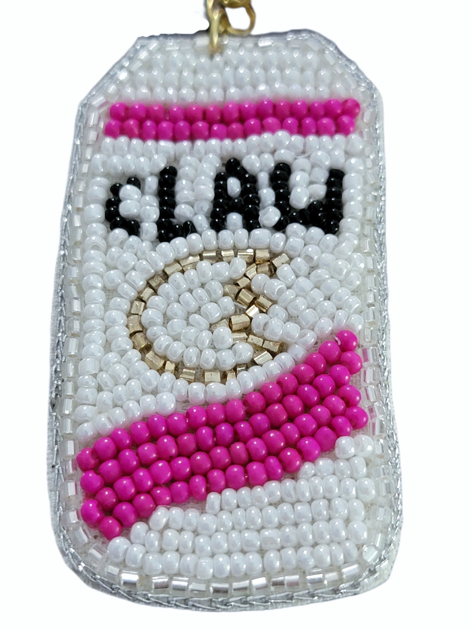 white claw beaded earrings