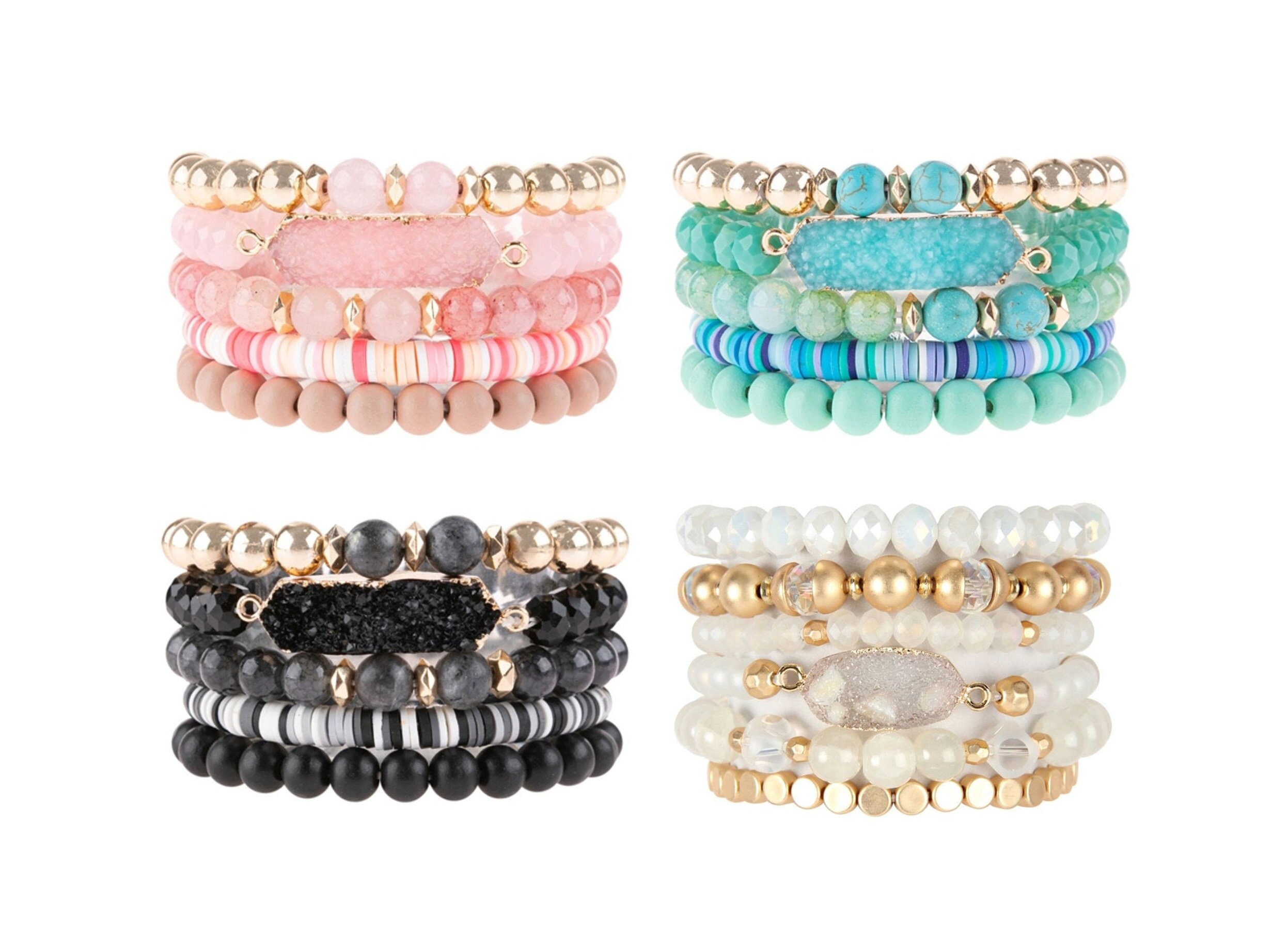 Druzy clearance bracelet stack