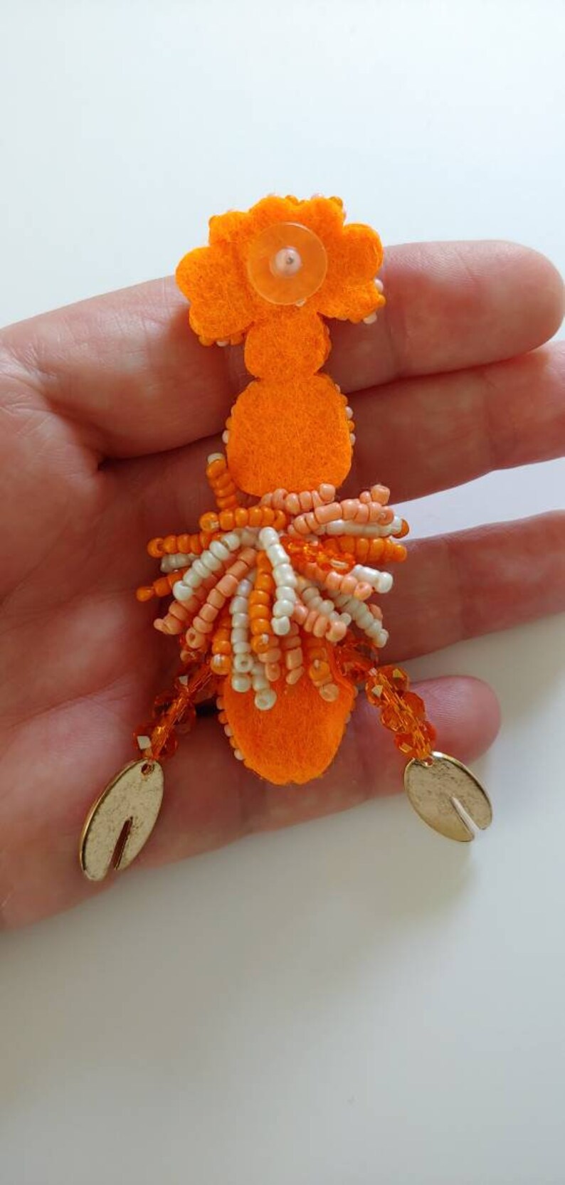Handmade Beaded Lobster Earrings Etsy