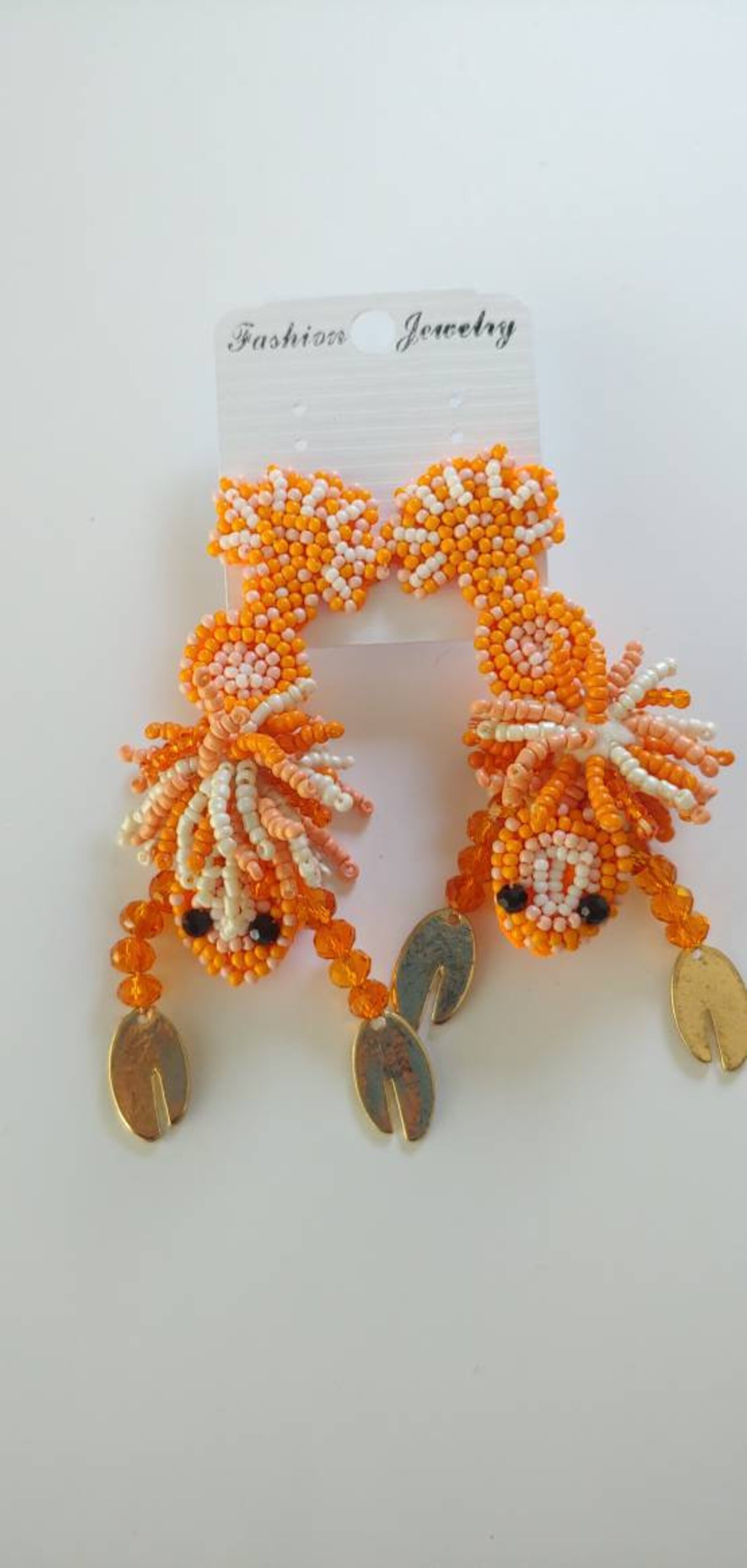 Handmade Beaded Lobster Earrings Etsy