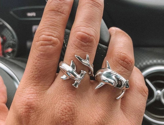 Shark Ring Hammerhead Ring Great White Shark Ring Etsy Australia