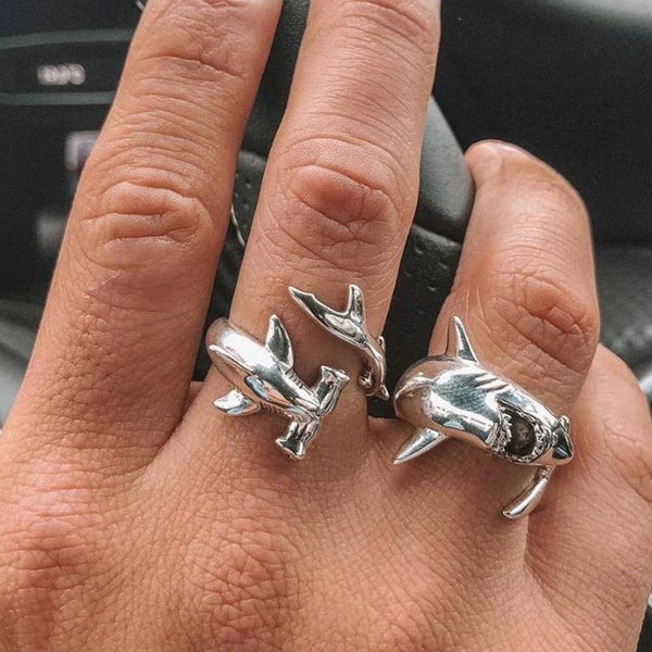 Shark Ring, Hammerhead Ring, Great White Shark Ring