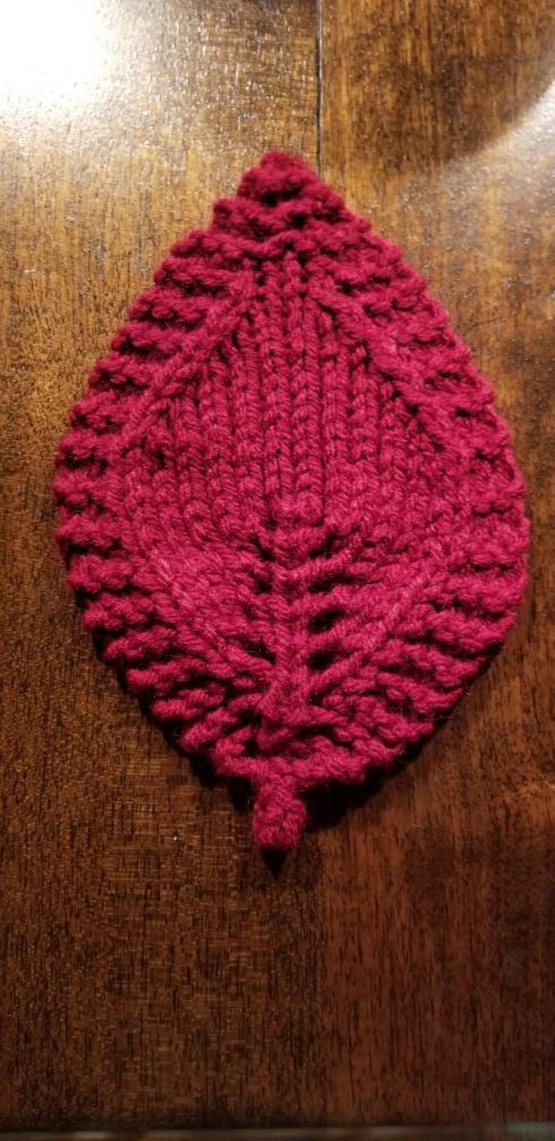 Knit Leaf Coaster set of four Fall Decor leaf coaster Etsy