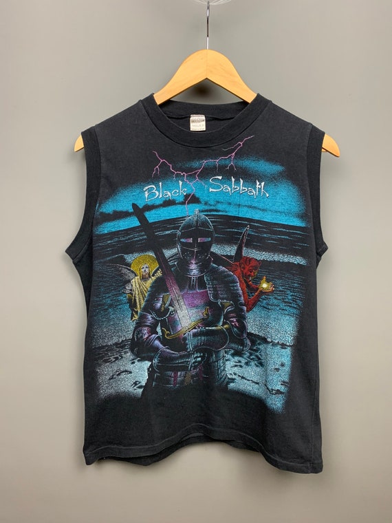 BLACK SABBATH 80s Vintage Band Black Metal T-Shirt