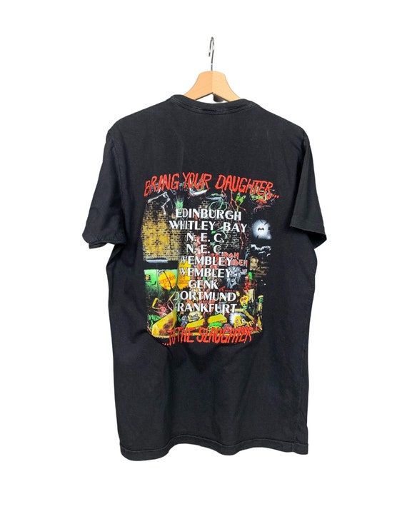 Iron Maiden 1990 Slaughter Vintage T-Shirt / Guns N' … - Gem