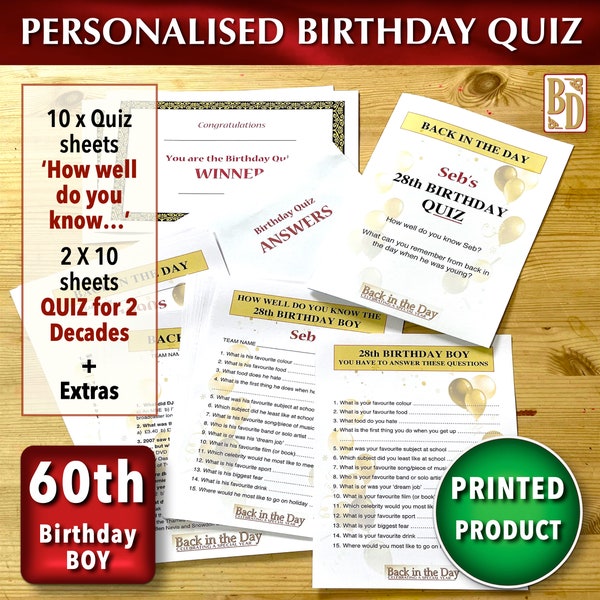 Persnliches Quiz Geburtstag