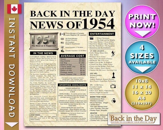 Back In 1954 Newspaper Poster Printable 1954 Printabl vrogue co Back In 1954 Newspaper Poster Printable 1954 Printabl vrogue co