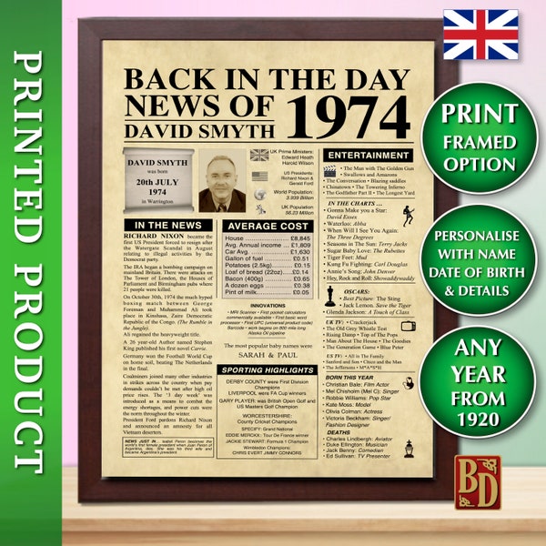 Le jour de votre naissance, quelle que soit l'année