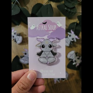 Baphomet Acrylic Pin Badge Gothic Spooky Cute