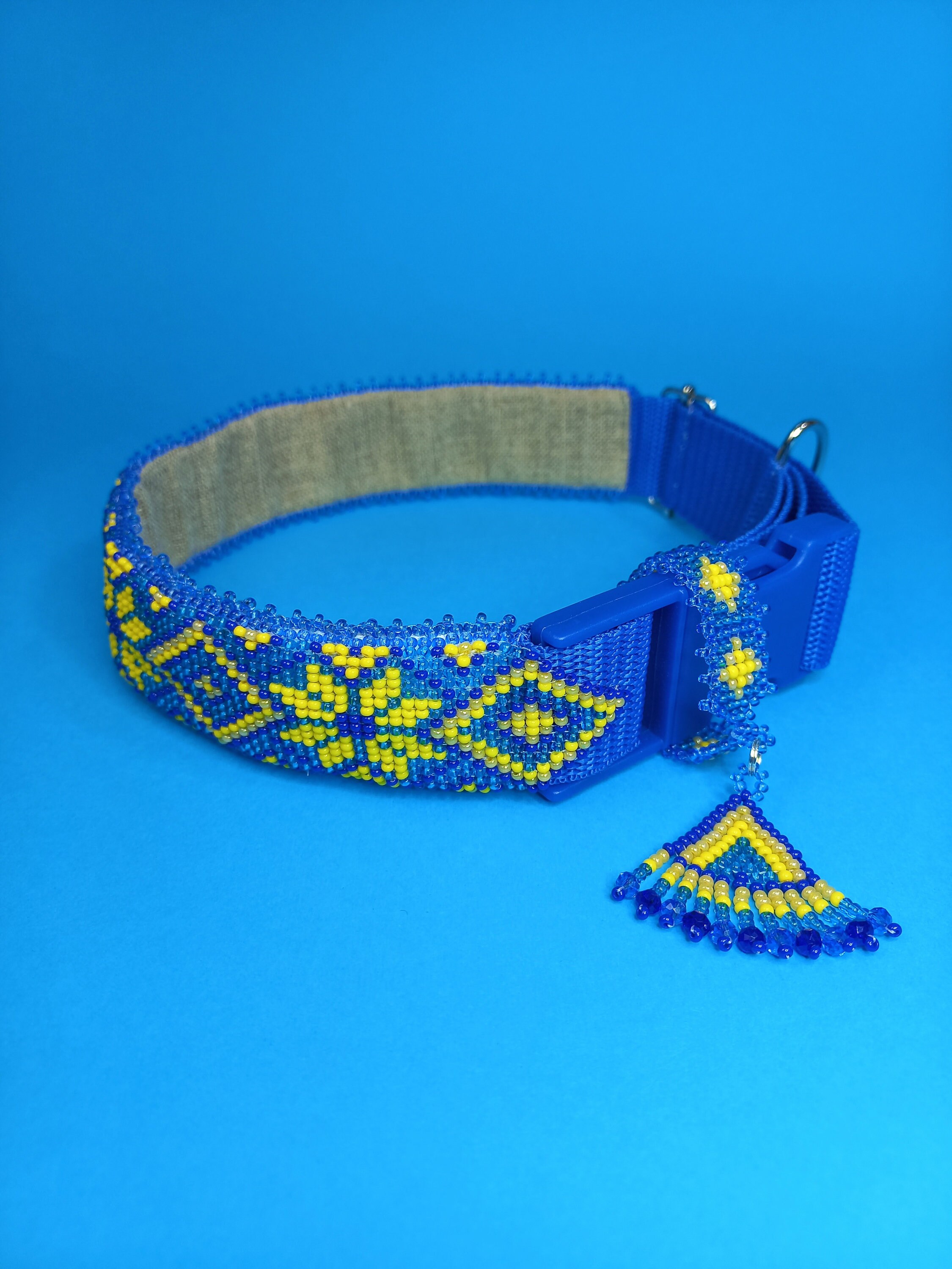 Ukraine Vishivanka Dog Collar Trendy Blue Yellow Dog Collar Etsy