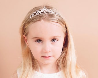 Flower girl tiara, Wedding Tiara, Kids Tiara, Girls Tiara, Bridesmaid hair piece, headband, Wedding Accessory Children's, Prom, communion