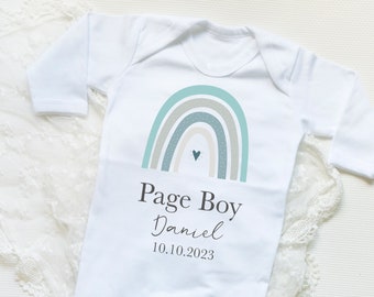 T-shirt Page Boy personnalisé, gilet bébé, costume barboteur, proposition de garçon de page, cadeaux de garçon de page, t-shirt garçon de page, cadeaux de garçon de page, tout-petit, fils, Royaume-Uni