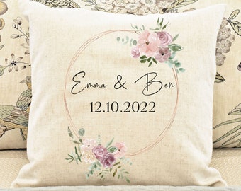 Personalised Wedding Cushion, personalised wedding gift, couple cushion, Anniversary gift, Anniversary present, Wedding present gift