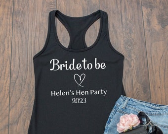 Bride to be t-shirt, Bride tank top, vest top, holidays hen party, The Bride Hen Party T-Shirt, Bridesmaid shirts, Hen Party Tee, Bride UK