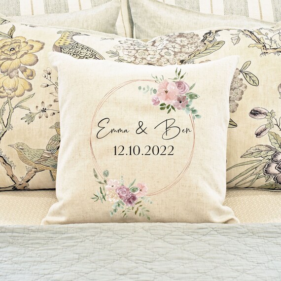 Personalised Wedding Cushion Personalised Wedding Gift Couple