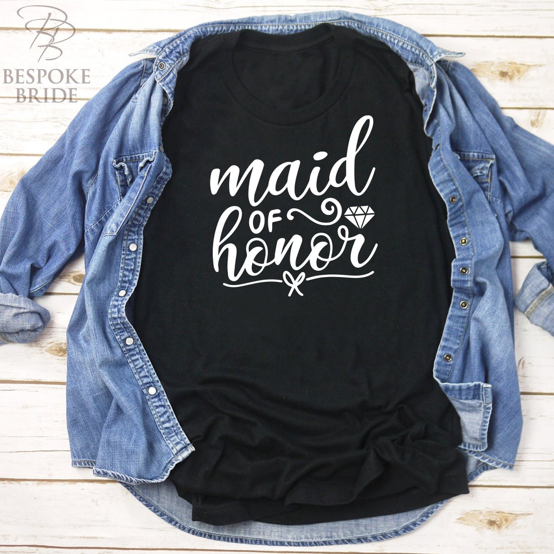 Maid of Honor Shirt Maid of Honor to Be Getting Married - Etsy UK