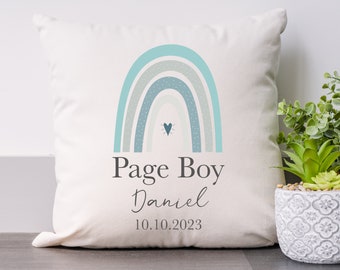 Page boy gift, Personalised keepsake gift for Page boy, Personalised cushion, Wedding gifts, Ring bearer gifts UK, Page boy proposal, Usher