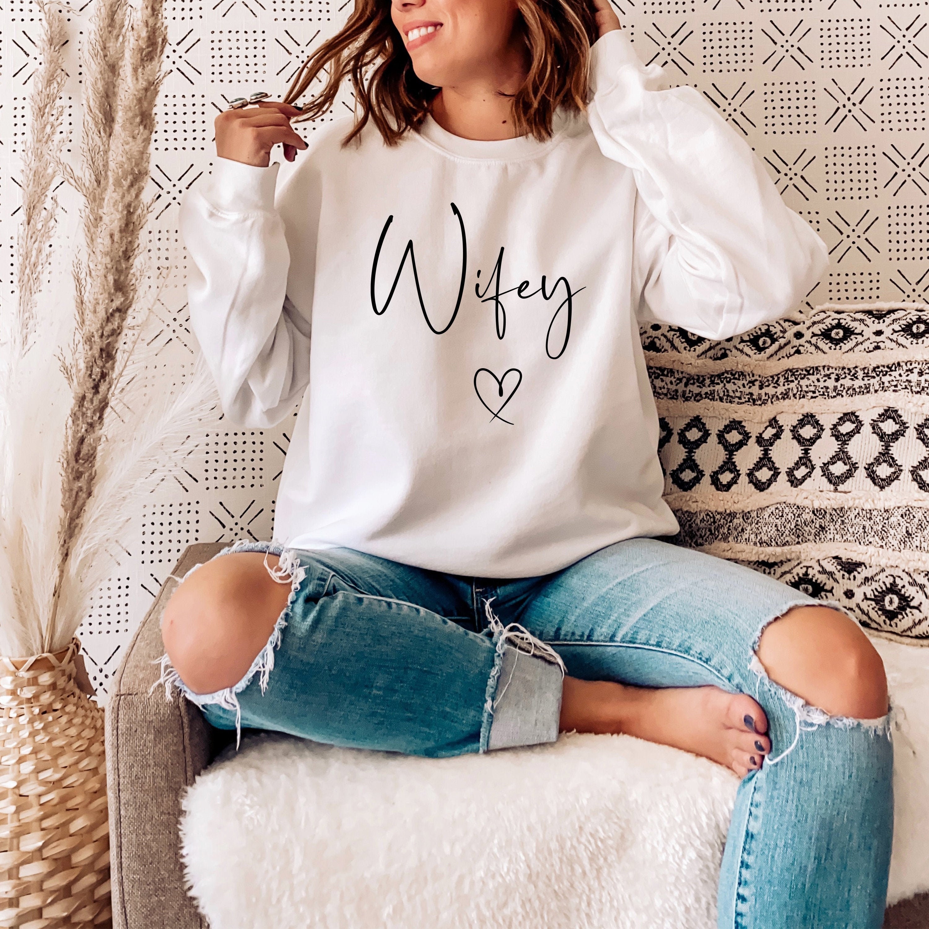 Custom Wifey Sweatshirt Wifey Jumper Gifts for Wife Wifey | Etsy UK