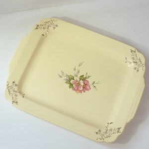 1930s Homer Laughlin Century Wild Rose Platter, Vintage Ceramic Floral Design Rectangular Platter, Vintage Homer Laughlin, *See Description