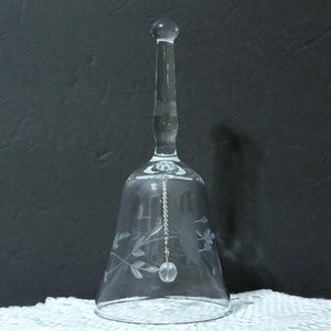 Vintage Princess House Crystal Bell: Handblown Floral Design, *Description Below