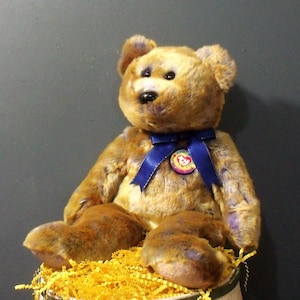 2000 TY DYE Beanie Bear, Large Ty 2000 Official Club Beanie Bear, Vintage TY Beanie Baby Bear, Collectible Ty Beanie Baby, (See Description)