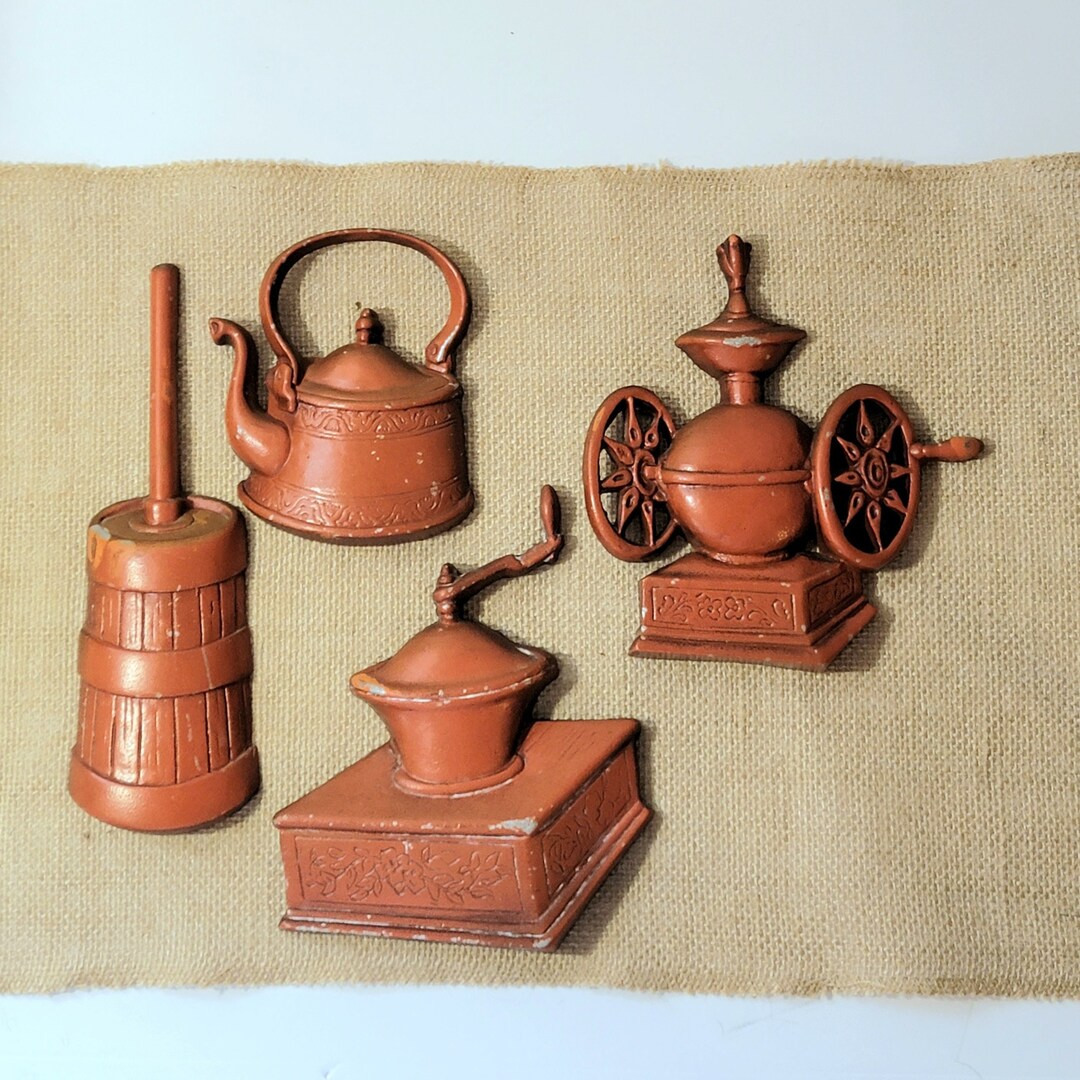 Midcentury Kitchen Wall Hangings Sexton Wall Hanging Set 4 Etsy