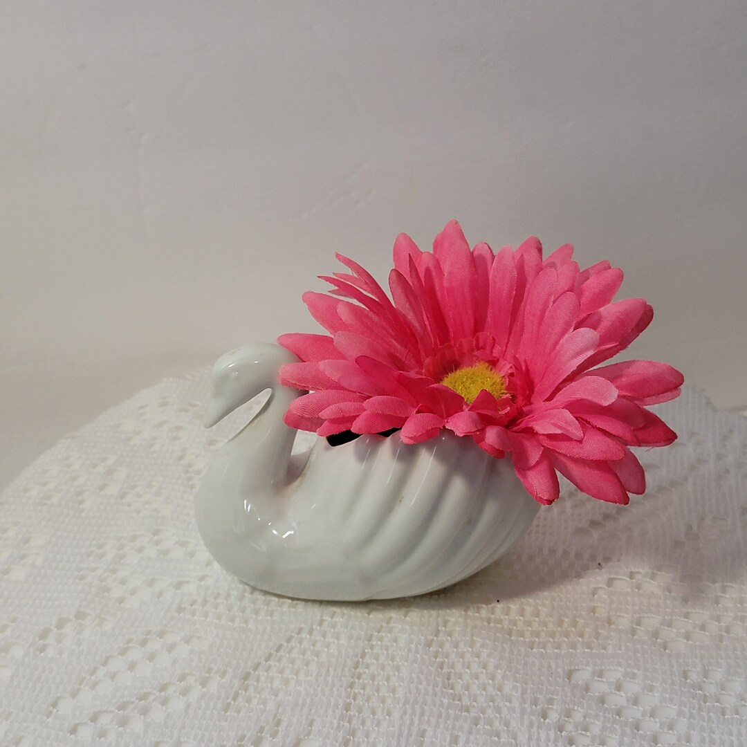 Vintage Den Rickert Swan Planter, Small Succulent Planter, Ceramic Swan