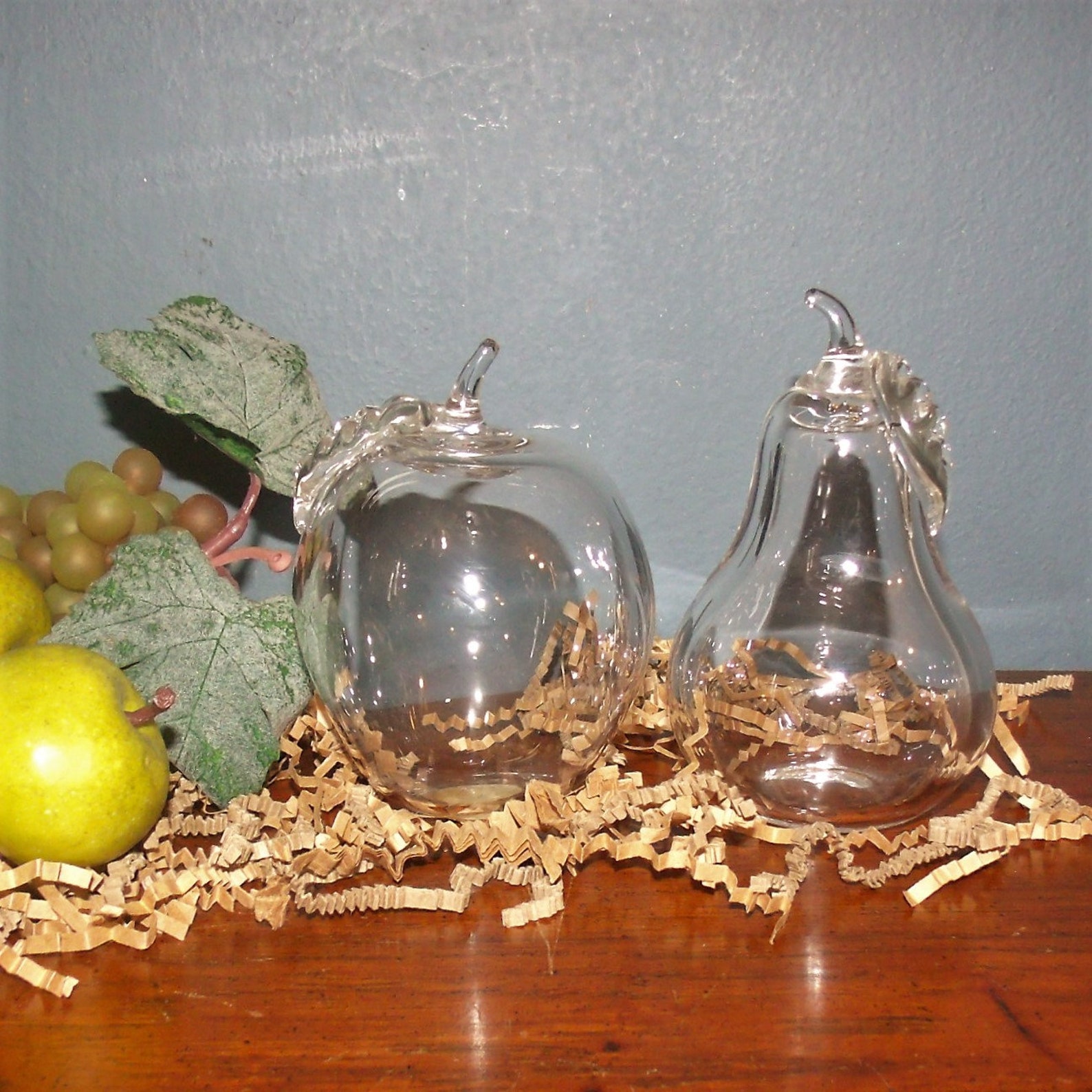 1990s Princess House Apple and Pear Blown Glass Apple and Etsy