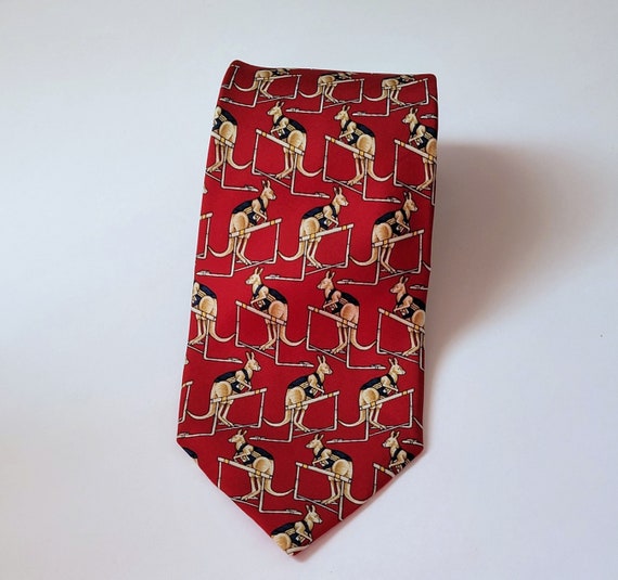 Tie Necktie Kangaroo 54 Polyester Australian Tie Com… - Gem
