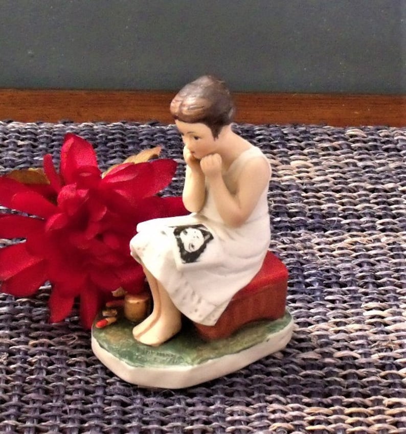 1973 Norman Rockwell Figurine the Daydream Figurine Norman Etsy