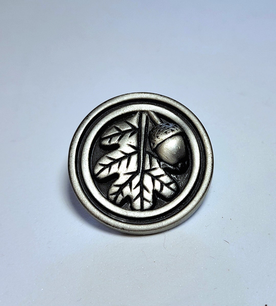 P&P Pewter Acorn Pin Pewter Lapel Pin Vintage Pewter Pin Etsy