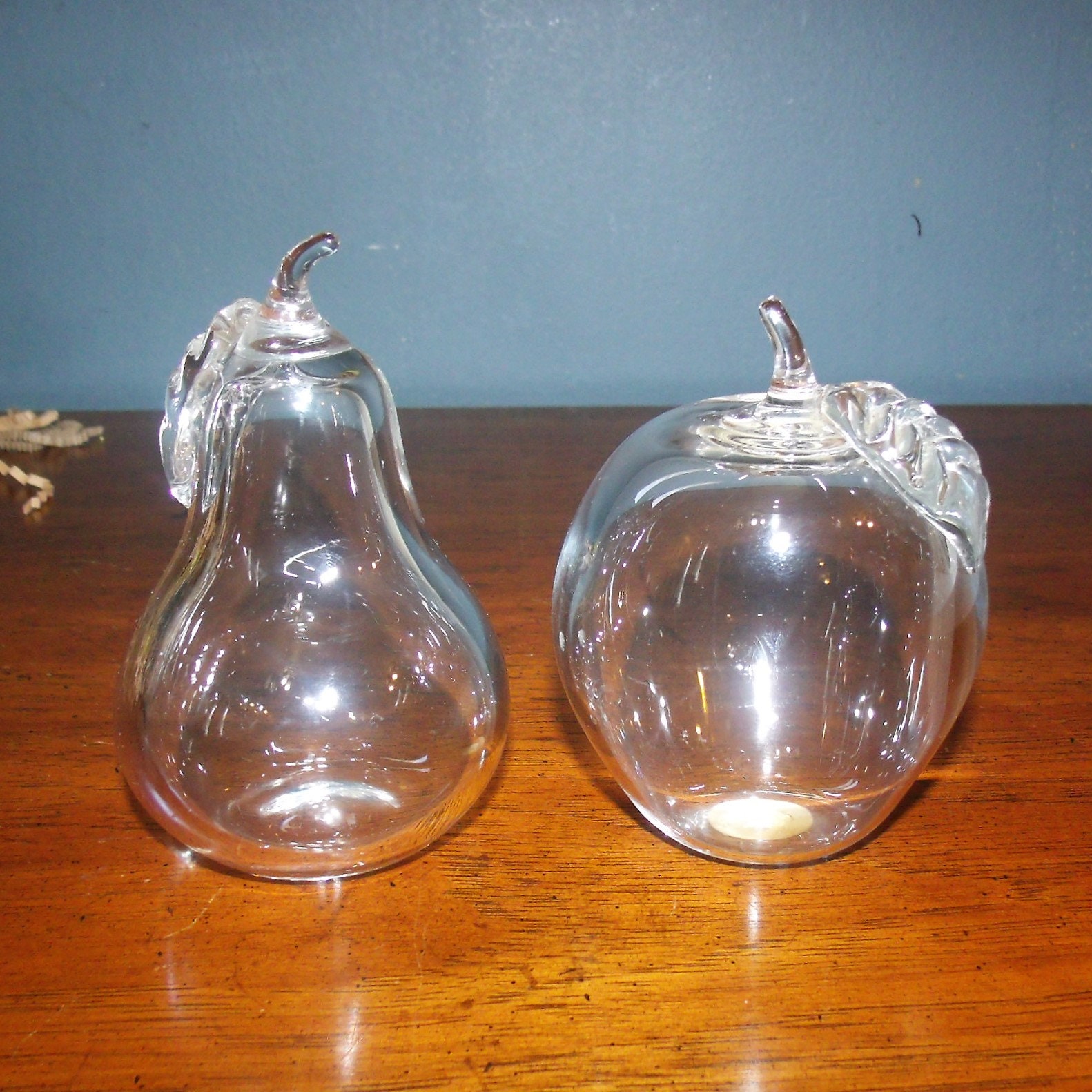 1990s Princess House Apple and Pear Blown Glass Apple and Etsy