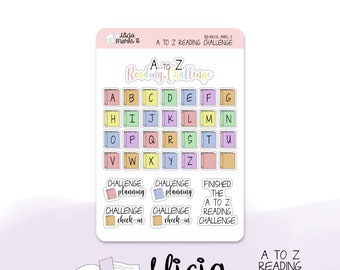 A to Z Challenge Stickers | Planner Sticker | Bujo Stickers