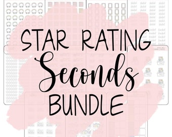 Star Rating Seconds Bundle | Planner Stickers | Bujo Stickers *please read description before purchasing*