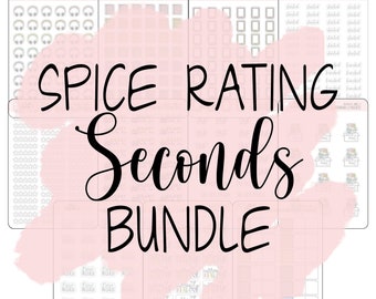 Spice Rating Seconds Bundle | Planner Stickers | Bujo Stickers *please read description before purchasing*