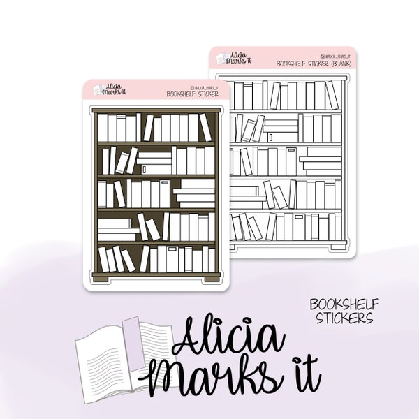 Bookshelf Stickers | Planner Sticker | Bujo Stickers