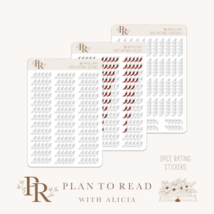 Spice Rating | Planner Stickers | Bujo Stickers
