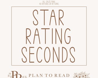 Paquete de pegatinas de segundos con calificación de estrellas / Pegatinas para planificador / Pegatinas para Bujo *Lea la descripción antes de comprar*