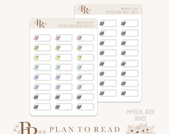 Physical Book Boxes | Planner Stickers | Bujo Stickers