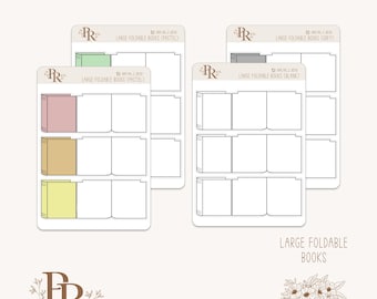 Large Foldable Books | Planner Stickers | Bujo Stickers