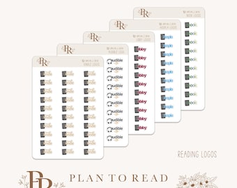 Reading Logos | Planner Stickers | Bujo Stickers
