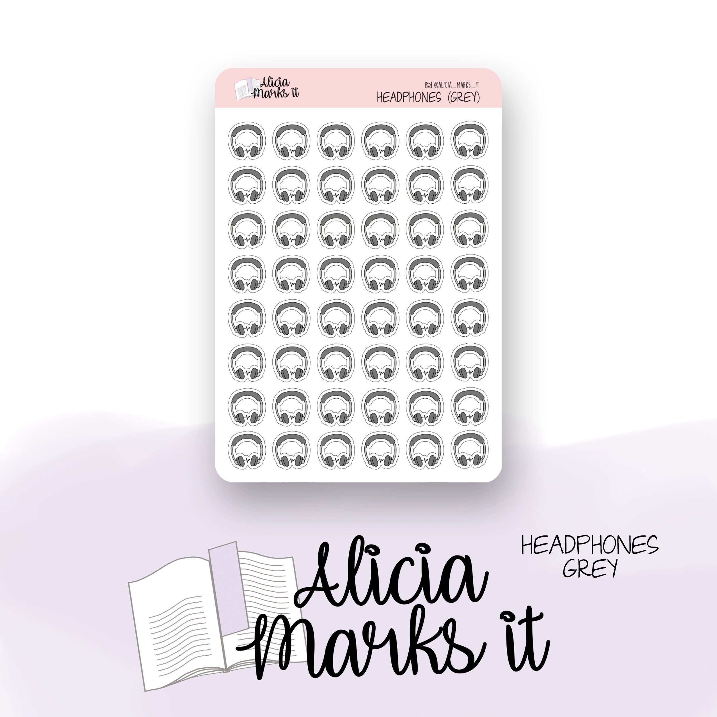 Headphones/audio Planner Stickers Bujo Stickers 